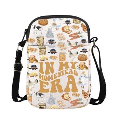 Imagem de TIIMG Presente In My Homestead Era Presente de Vida Rústica Country Farming Breed Life Lover Gift Farmer Gift Bolsa transversal, Bolsa tiracolo Homestead