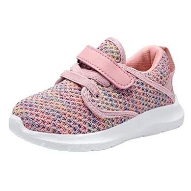 Imagem de COODO Tênis infantil para meninos e meninas, Rosa Multi, 9 Toddler