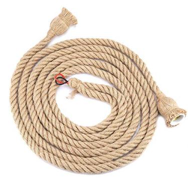 Imagem de Kit de Cabo de Luz Pendente Industrial Vintage Lustre E27 Base Lâmpada Corda de Cânhamo Luminária Pendente para Lustre Fazenda Cabo de Luz Diy Vintage Diy (suporte de lâmpada 4m2)