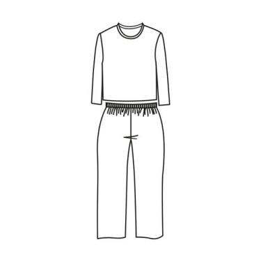 Imagem de Molde pijama ou moletom masculino tamanho P ao GG by Marlene Mukai - E