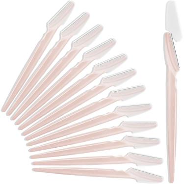 Imagem de Lâminas de barbear para sobrancelhas HFATMOS, esfoliante multiuso, 12 unidades