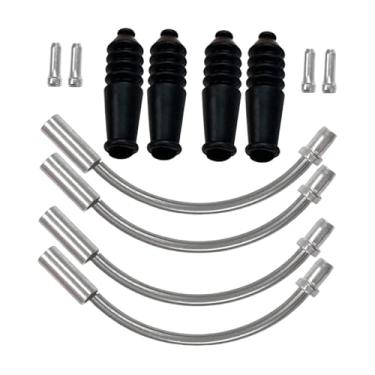 Imagem de Deevoka Tubo guia do cabo de macarrão de freio de bicicleta, tubo de curva, substituição, peças de reposição, reparo, botas de borracha resistentes Parte de