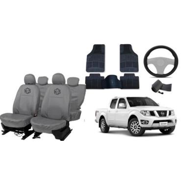 Imagem de Jogo capa couro cinza Frontier 2015-2020 + tapete encaixe ideal - ferr