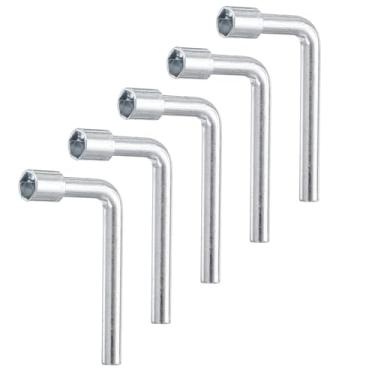 Imagem de HARFINGTON 5 chaves de soquete sextavadas angulares em forma de l 8 mm de aço carbono métrico de extremidade única chaves de soquete de 6 pontos para reparo geral de tubulação de bicicleta manutenção