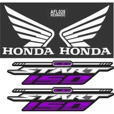 Imagem de Adesivo Faixa Lateral Resinado Cg Start 150 Roxo - Resitank