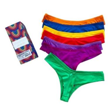 Imagem de Kit Arco-íris 7 calcinhas FIO Diamantes Lingerie TAM P