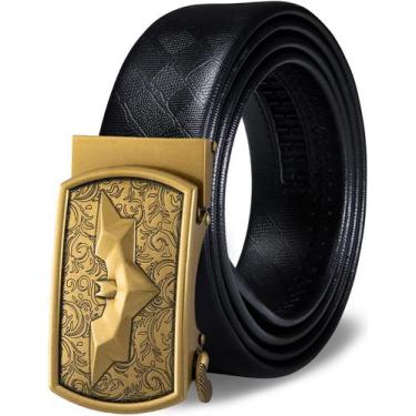 Imagem de Cinto Masculino Ratchet Barry.Wang - Fivela Batman em Couro Genuíno