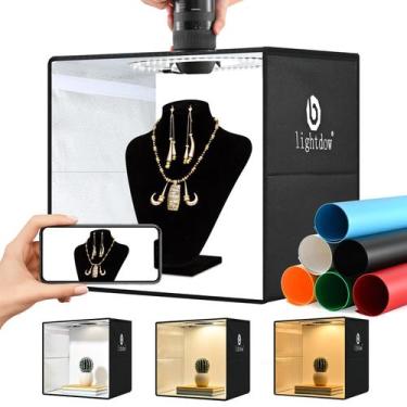 Imagem de Caixa de Luz Fotográfica Lightdow 40x40x30cm com 120 LEDs - Iluminação