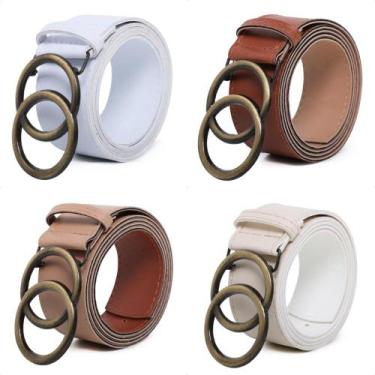 Imagem de Cinto Feminino Argola Dupla Bronze Super Estilosa Moda 2024 - Bless Ac