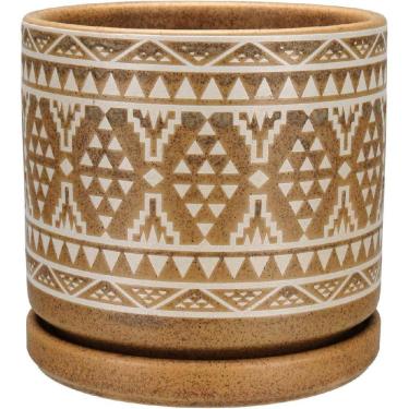 Imagem de CACHEPÔ VASO DECORATIVO PLANTA HOME&CO CERÂMICA 11x11x11cm MARROM