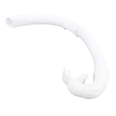 Imagem de Snorkel de Mergulho Livre, Snorkel de Mergulho Com Snorkel que Economiza Espaço Em Silicone Dobrável para Caça Submarina (Branco)