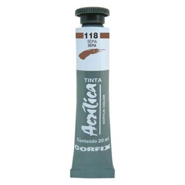 Imagem de Tinta Acrílica 20ml 118 Sepia Corfix, 118 SEPIA