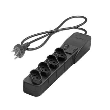 Imagem de Filtro De Linha Abs Com Fusivel 4 Tomadas Anti-Chama