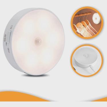 Imagem de Luminária Lâmpada Led Recarregável Com Sensor De Presença