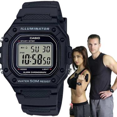 Imagem de Relógio de Pulso Masculino Digital Casio Esportivo Prova Dágua 50 Metros Preto W-218H-1AVDF