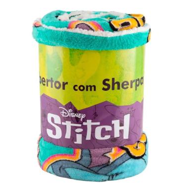 Imagem de Manta Solteiro Estampa Stitch Jolitex Fun