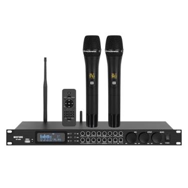 Imagem de Micfuns Microfone KT900-PRO Profissional KTV Sem Fio, Efeito Digital Pré-Estágio, Sistema de Efeito de Áudio de Karaokê com Processador de Efeito Digital de Áudio, Bluetooth RCA, Bluetooth, Entrada