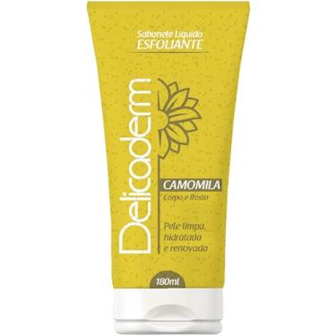Imagem de Delicaderm, Sabonete Líquido Esfoliante, Aroma Camomila, 180 ml, Amarelo