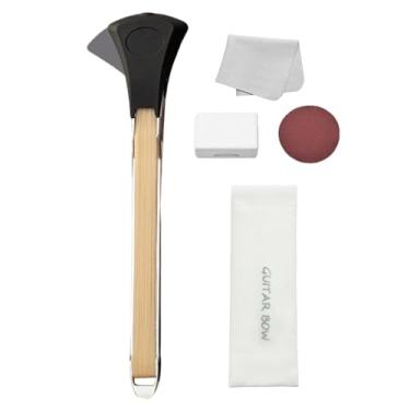 Imagem de Kit de arco de guitarra, 2 em 1 arco P-icasso, arco de guitarra portátil com pano de lixa de resina, cria sons de violoncelo e violino, ferramentas de tocar instrumento acústico para iniciantes