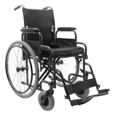 Imagem de Cadeira De Rodas Dobrável Em Aço D400 T40 Dellamed Até 120kg, Inox