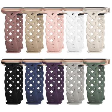 Imagem de Pulseira Apple Watch IWABCertoo Slim de Silicone - Pacote com 4 (38mm 