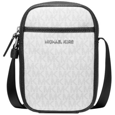 Imagem de Michael Kors Malone Bolsa transversal para celular, branco brilhante, Branco brilhante
