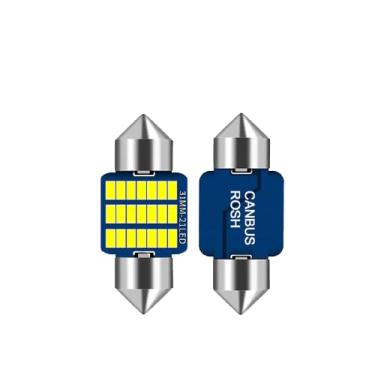 Imagem de Lâmpada LED Festoon 31mm com 21 LEDs SMD 3014, Cor 4300K Neutra, Compatível com Canbus, Ideal para Iluminação Interna Automotiva, Luz de Teto ou Placa
