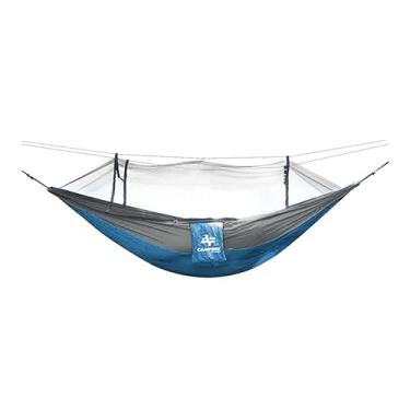 Imagem de Rede Para Descanso Com Mosquiteiro Com Zíper Cor Azul Cinza