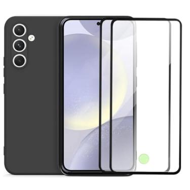 Imagem de Kit Capa Capinha Aveludada e 2 Películas de Vidro 3D Compatível Samsung Galaxy S24 - SMART E CASE