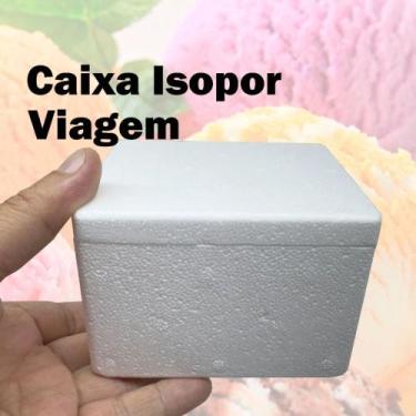 Imagem de CAIXA DE ISOPOR 10 unid, 250GR IDEAL PARA SORVETE, VIAGEM CONGELADOS -
