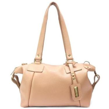 Imagem de Bolsa Feminina Bowling Média em Couro Legitimo Metais Dourados Road Seven-Feminino