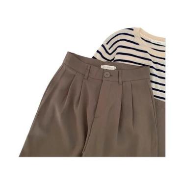 Imagem de Calças de Alfaiataria Femininas Preta - Cintura Alta, Modelagem Reta, 