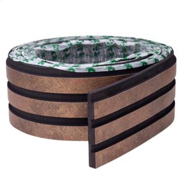 Imagem de 10Mt Painel Ripado Eva Laminado Autocolante Flexível Bronze - Meu Roda