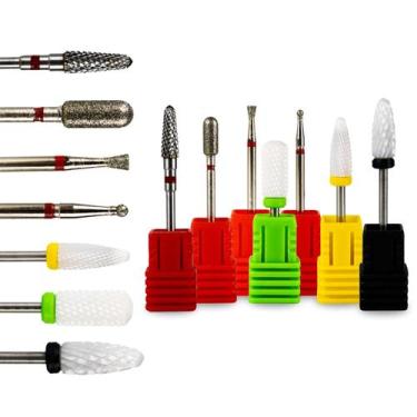 Imagem de Kit 7 Brocas de Cerâmica Tungstênio Diamantada Unhas de Gel - Arte Sed