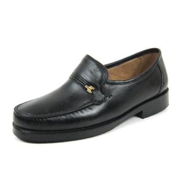 Imagem de Mocassim Masculino Sapato Couro Legitimo Conforto Casual Preto 38 - IG