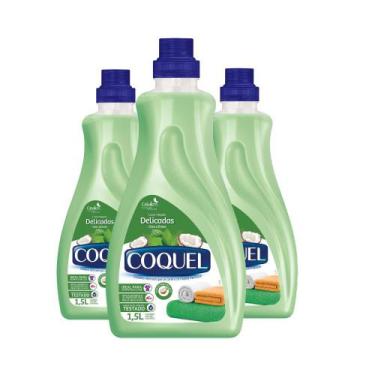 Imagem de Kit 3 Sabão Lava Roupa Líquido Coquel Cocó e Ervas 1,5L Cada - CasaKm