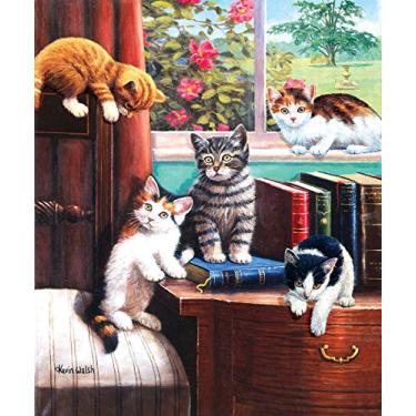 Imagem de SUNSOUT INC - Playtime in The Study - 500 pc Jigsaw Puzzle by Artist: Kevin Walsh - Finished Size 18" x 24" - MPN# 13332