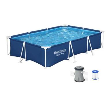 Imagem de Piscina Bestway 3300 Litros retangular com bomba filtro 220v 56411