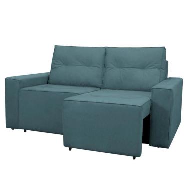Imagem de Sofá Retrátil 2 Lugares 1,80 Confortável Polo Azul