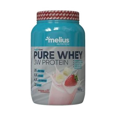 Imagem de Pure Whey 3W Protein (900g), Morango e Banana