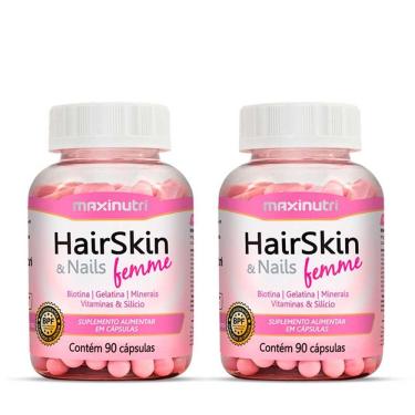 Imagem de Kit 02 Hairskin Femme Biotina E Minerais Maxinutri 90 Caps