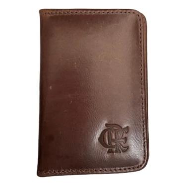 Imagem de Carteira Flamengo Vertical Slim Em Couro Marrom - Oficial