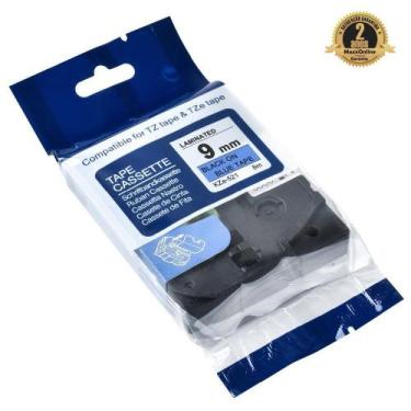 Imagem de Fita Compatível Brother Tz Tze 521 Azul Letra Preta 9mm - Genérica Bro