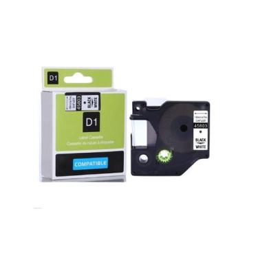 Imagem de Fita Compatível Dymo D1 45803 Branca Letra Preta 19mm - Genérica Dymo