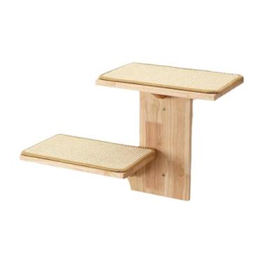 Imagem de predolo Prateleiras de parede para gatos, 2 plataformas, árvore para gatos, resistente, poleiros para gatinhos, formato de árvore para gatos internos, pulo