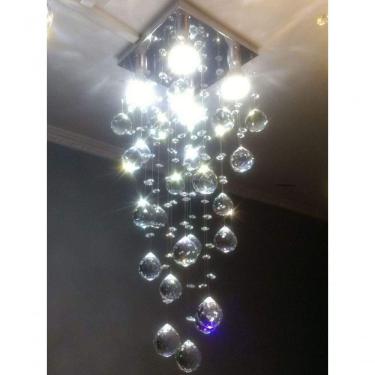 Imagem de Lustre Para Sala, Quarto, Hall, Em Cristal K9 Base 20x20 60cm