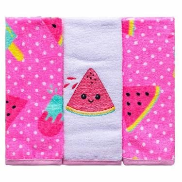 Imagem de Toalha de Boca Estampada com Bordado 3 Unidades Baby Joy