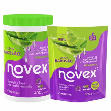 Imagem de Kit Creme de Tratamento Novex Super Babosão Ultraprofundo + Refil