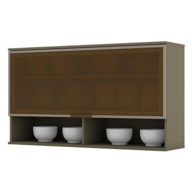 Imagem de Armário Aéreo Connect 1 Porta Basculante De Vidro 120 Cm Duna – Henn