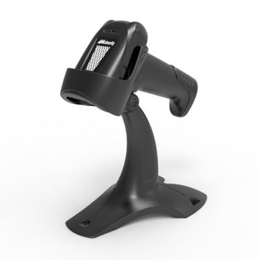 Imagem de Alacrity Scanner de código de barras sem fio, simbologias 1D 2D, conectividade sem fio/Bluetooth/com fio de 2,4 GHz, leitor de código de barras à prova de choque e poeira, preto